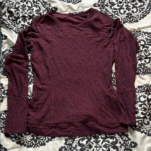 Lululemon Athletica Maroon Long Sleeve Tee